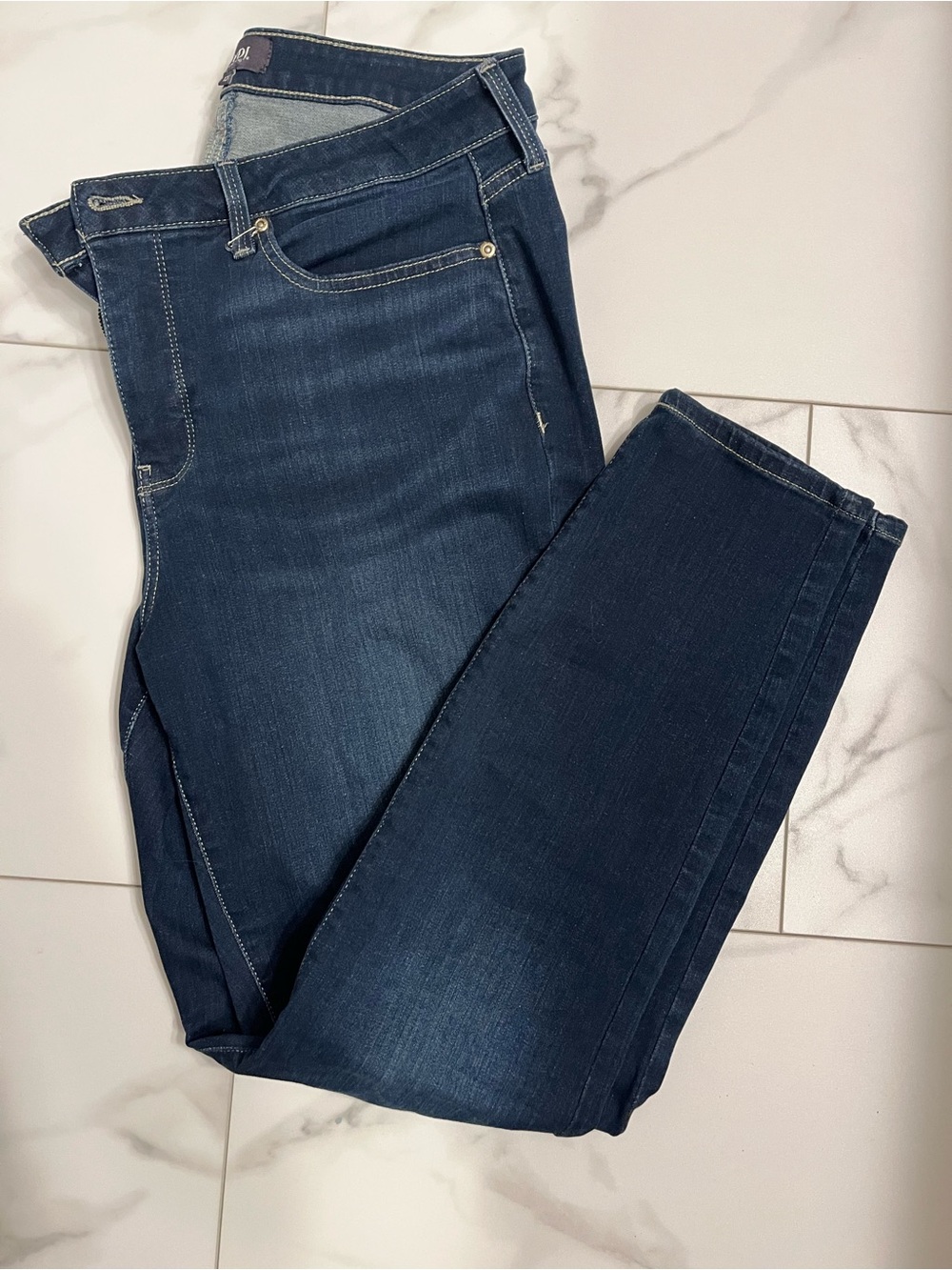 NYDJ Dark Wash Blue Straight Leg Jeans